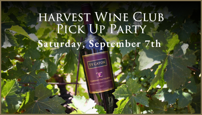 Harvest Wine Club Pick Up Party | Saturday, September 7th 2024.